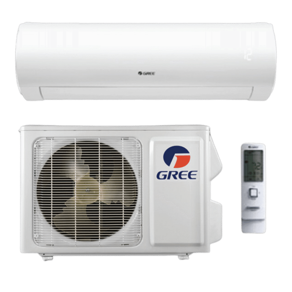 Thermopompe murale Gree : unité intérieure, unité extérieure et télécommande